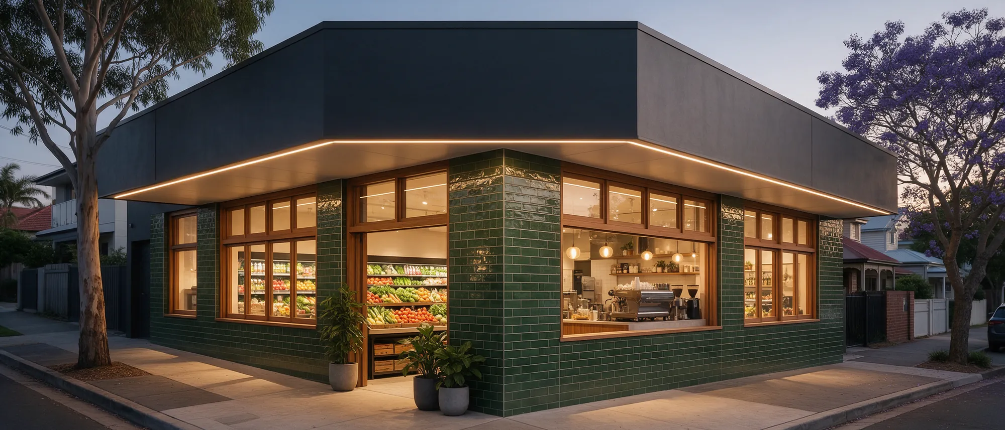 locol store at dusk
